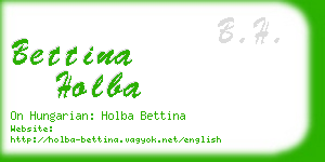 bettina holba business card